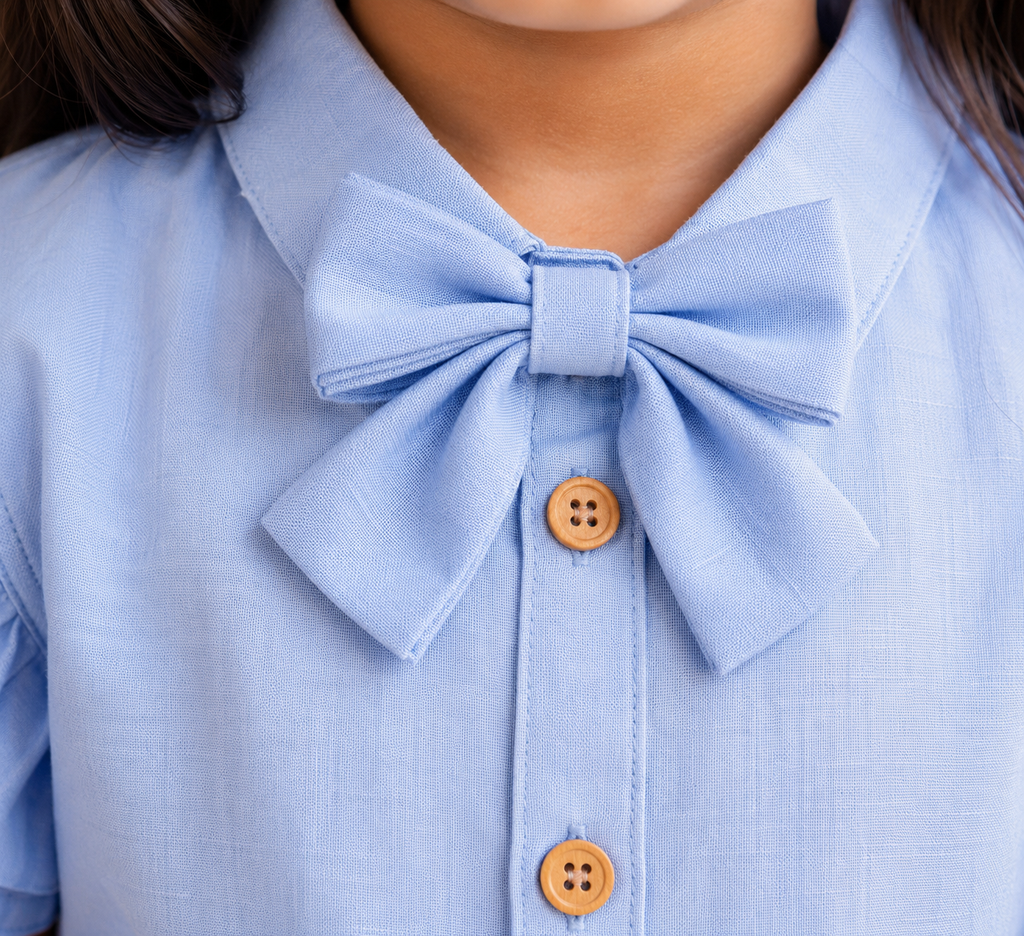 Sky Blue Ruffle Top & Shorts Co-ord Set